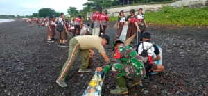 Diserbu Aparat Gabungan, Tiga Pantai Di Kecamatan Dawan Bersih Dari Sampah