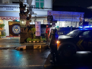 Patroli Blue Light Samapta Polres Klungkung Perkuat Keamanan Malam Hari.