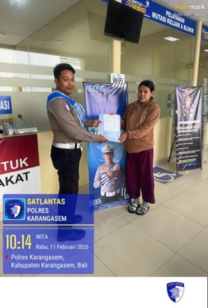 Wujudkan Pelayanan Prima, Satlantas Polres Karangasem Terima Apresiasi Terkait Layanan BPKB