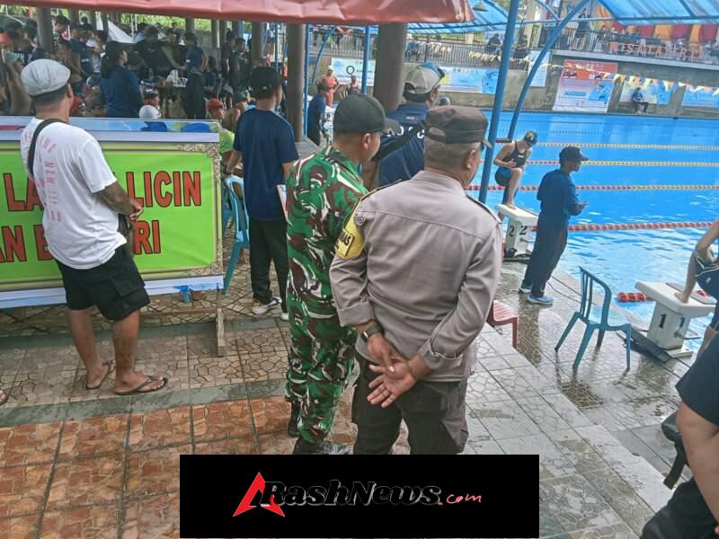 Kontribusi TNI Dukung Prestasi Olahraga Akuatik, Babinsa Gelgel Hadir Amankan Kejurda