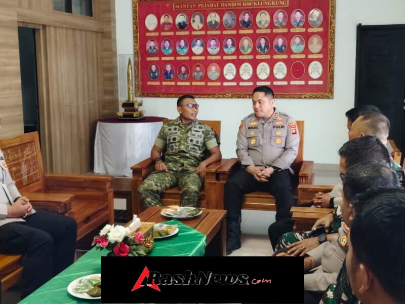 Dandim Dan Kapolres Klungkung Bertemu, Tegaskan Komitmen Kuatnya Sinergi TNI Polri Di Bumi Srombotan