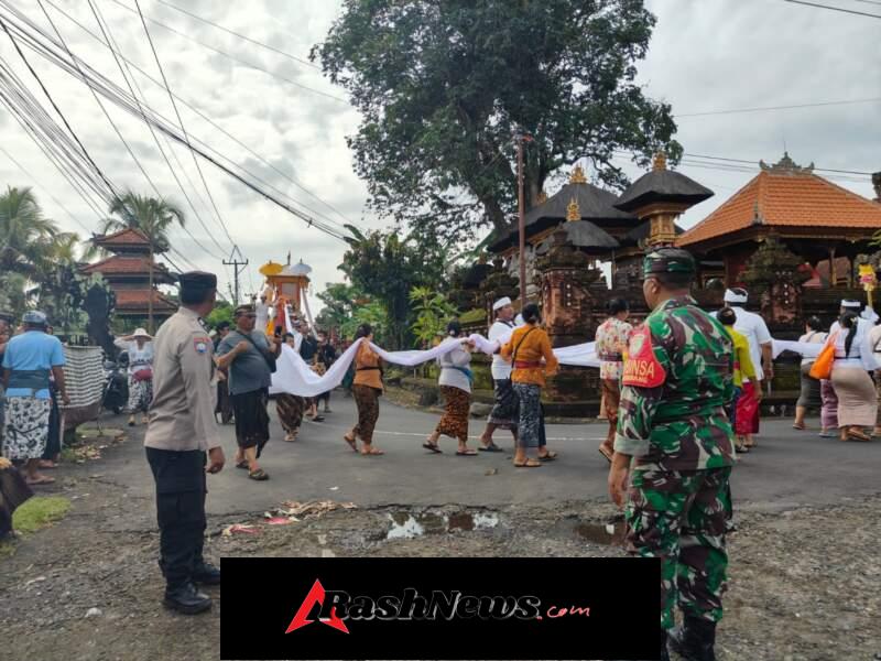 Pengamanan Terpadu Pastikan Upacara Ngaben di Belumbang Berlangsung Tertib dan Lancar