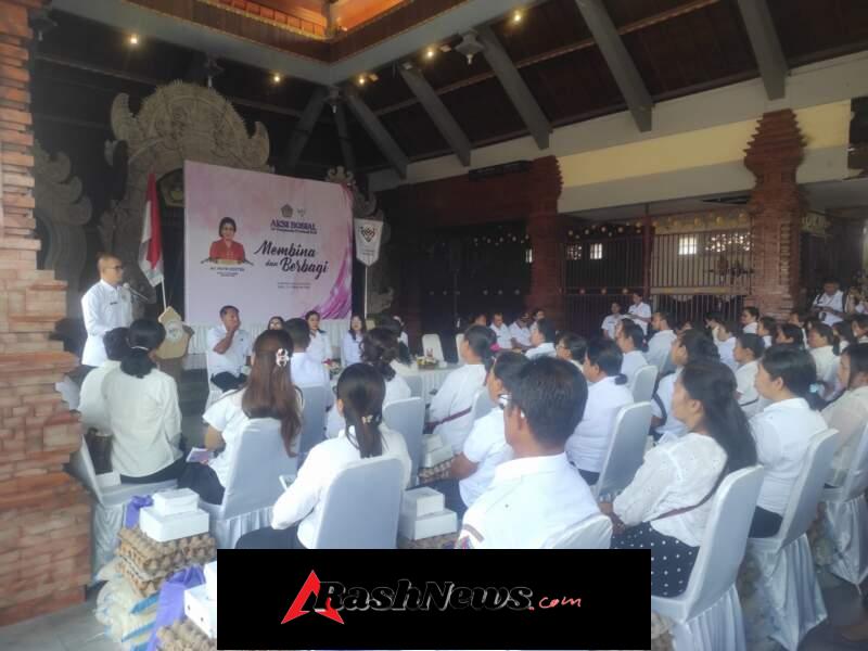 Dikawal Babinsa Kamasan, 69 Kader Posyandu Terima Bantuan Dalam Aksi Sosial Tim Pembina Posyandu Provinsi Bali