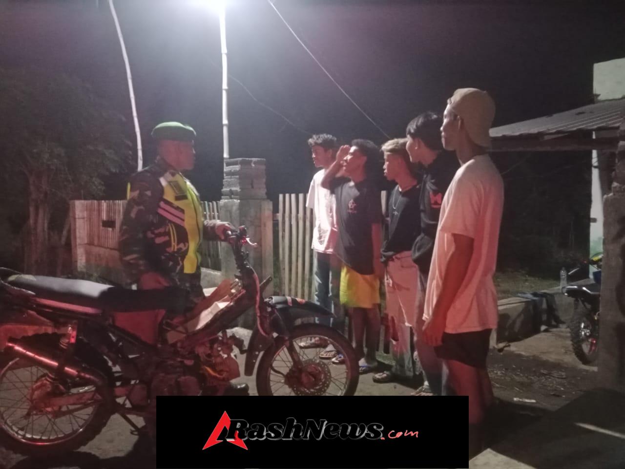 Babinsa Kodim 1608-05/Donggo Intensifkan Ronda Malam, Himbau Warga Jaga Keamanan dan Kerukunan