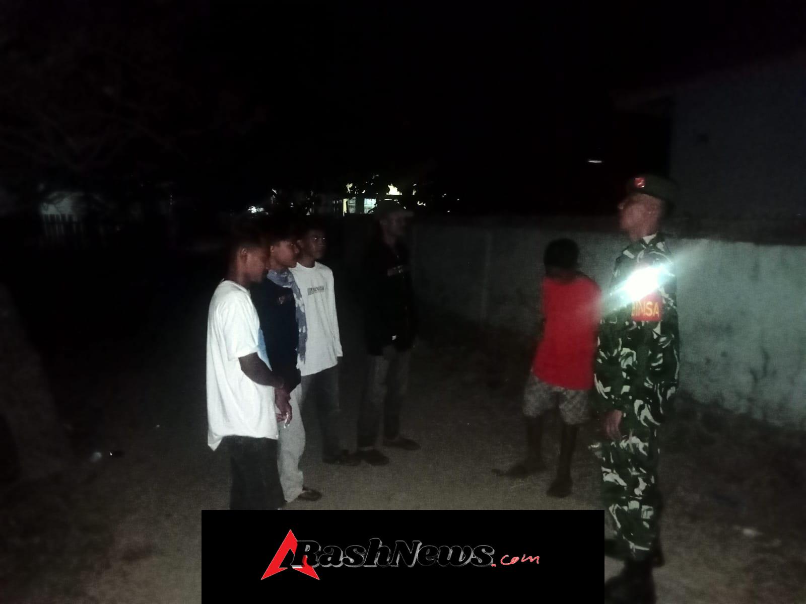 Koramil 1608-04/Woha Gelar Apel Pengecekan Personel dan Patroli Siskamling Jaga Kamtibmas Wilayah