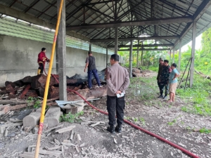 Gudang Eks Museum Gunarsa Terbakar, Api Berhasil Dipadamkan.