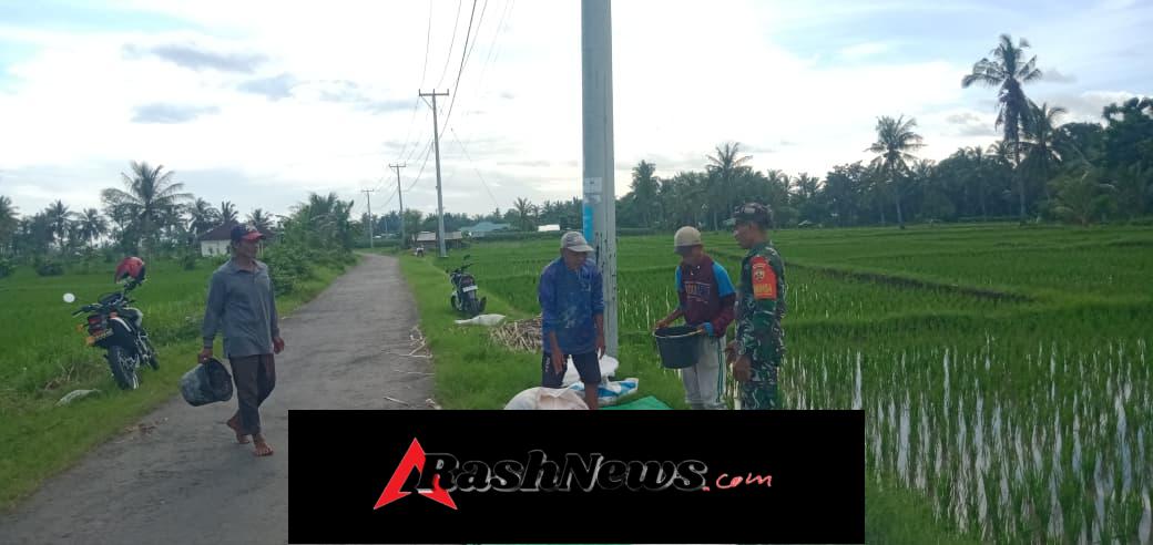 Babinsa dan Petani Bersinergi Jaga Stabilitas Pupuk Subsidi di Dusun Veteran
