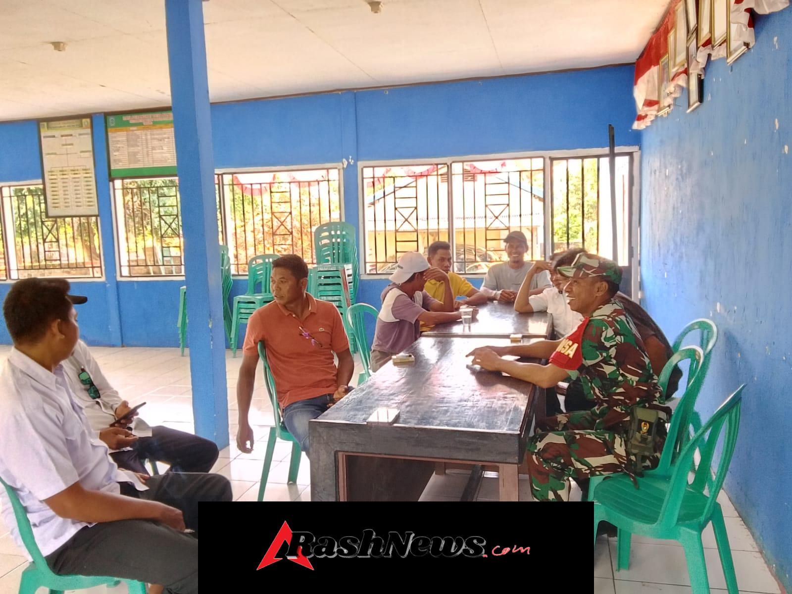 Komsos Babinsa Koramil 1614-05/Pekat Serap Aspirasi Aparat Desa Nangakara