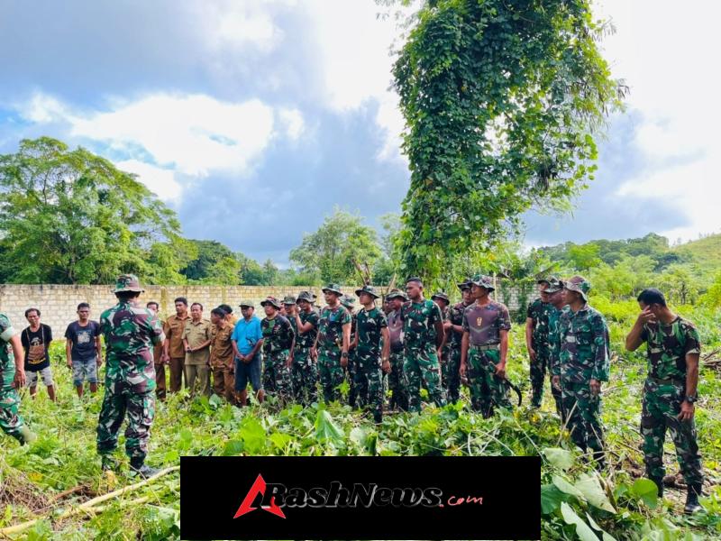 Kodim 1613/Sumba Barat Gandeng Dinas PU dan Warga, Bersihkan Jalan Weekarou