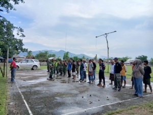 Antusiasme Warga Sekitar TMMD Koramil 07/Monta Tingkatkan Semangat Gotong Royong