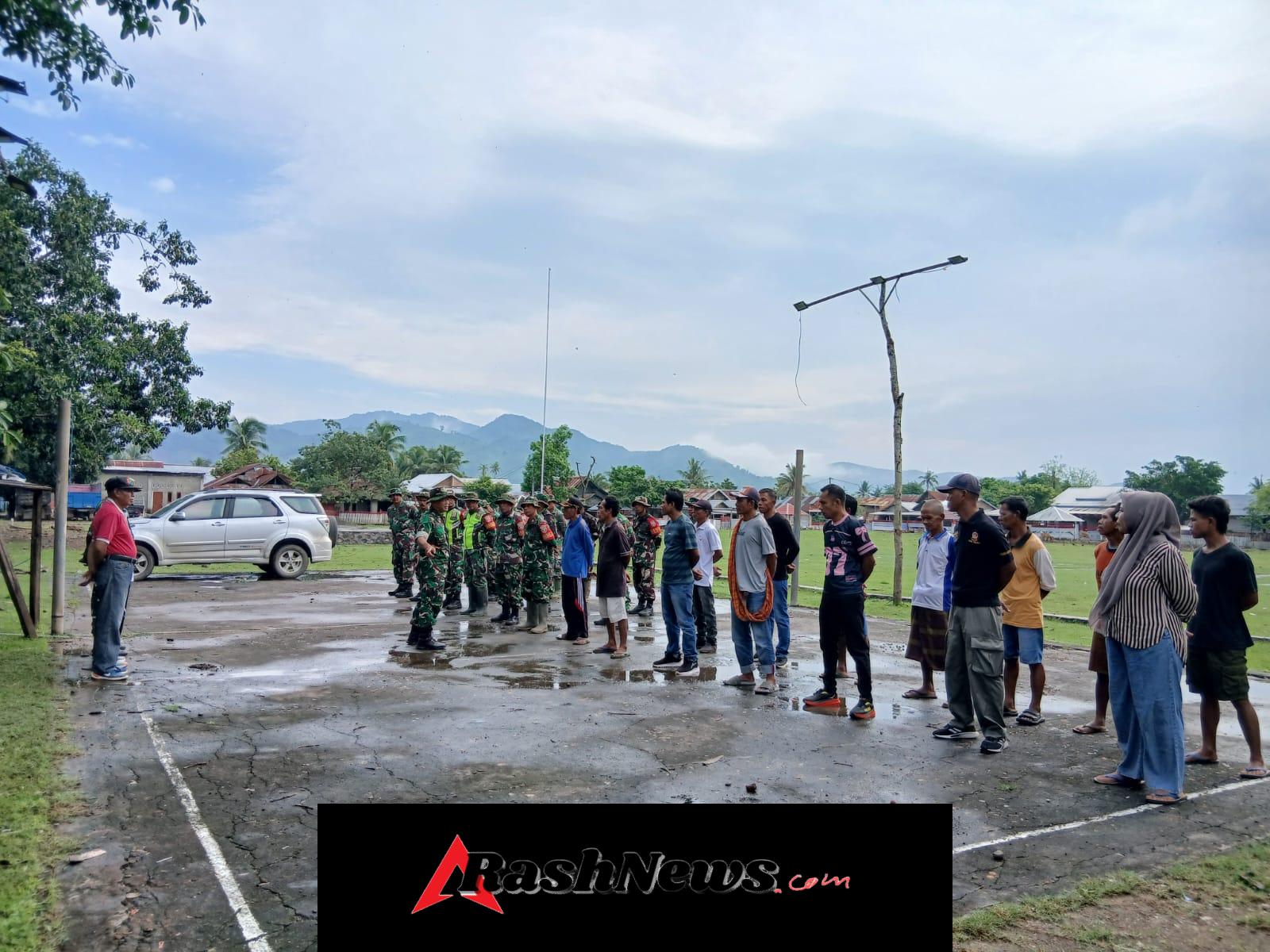 Antusiasme Warga Sekitar TMMD Koramil 07/Monta Tingkatkan Semangat Gotong Royong