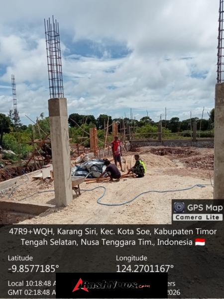 Pengawasan Ketat Babinsa, Pembangunan Gerai KDKMP Kota SoE Terus Berjalan.