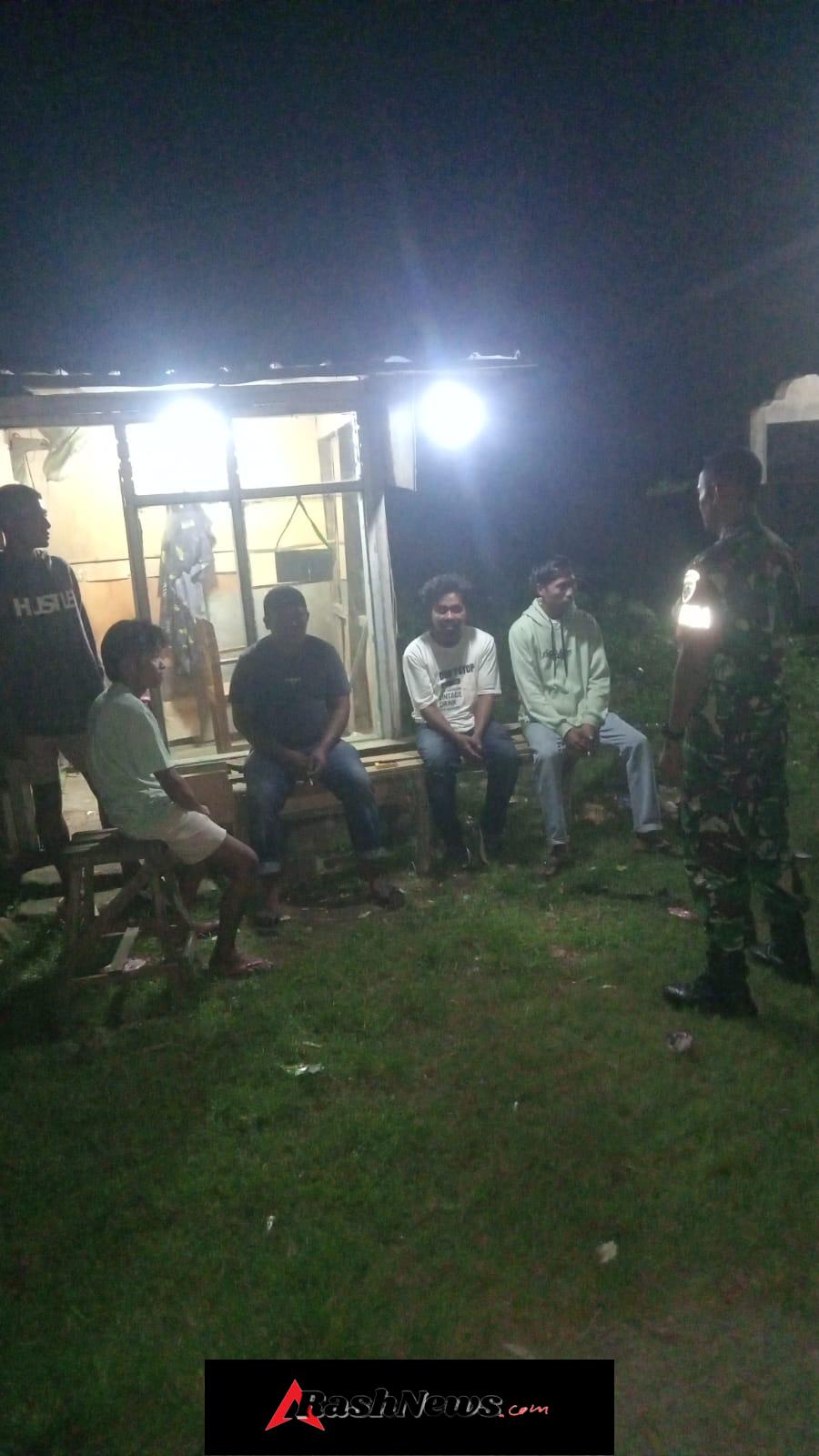 Cegah Kenakalan Remaja, Babinsa Kandai Intensifkan Ronda Malam