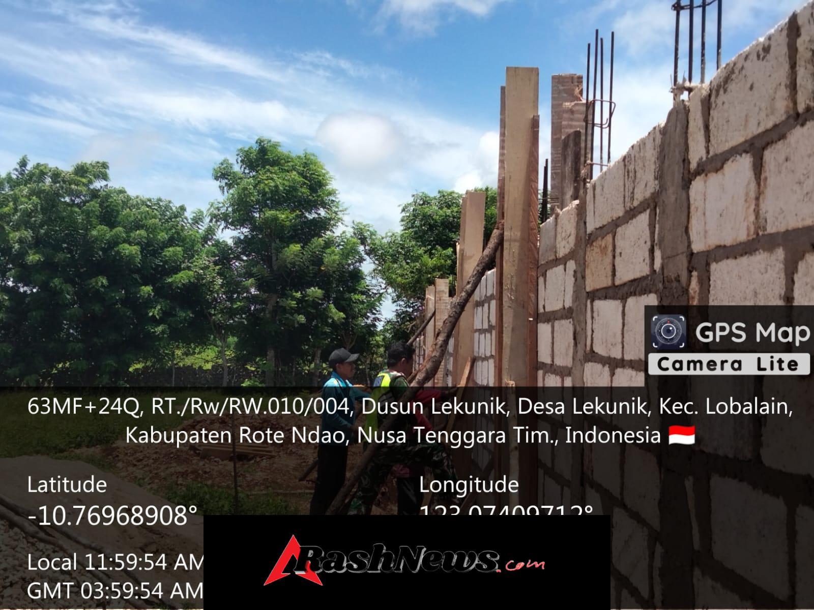 Monitoring Wilayah, Babinsa Pastikan Pembangunan KDKMP Berjalan Aman dan Lancar