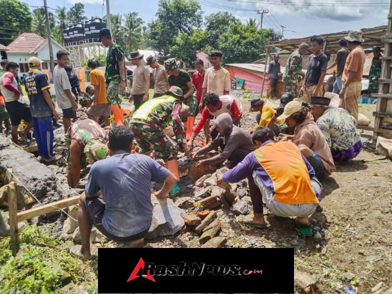 Sinergi Satgas TMMD dan Masyarakat Permudah Proses Pembangunan Rumah