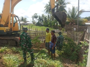 Satgas TMMD ke-127 Kodim Bima Mulai Penggalian Aliran Sungai di Desa Tangga Baru