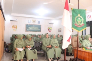 Persit KCK Cabang XLIV Kodim 1628/Sumbawa Barat Ikuti Vicon Pertemuan Gabungan Koorcab Rem 162/WB