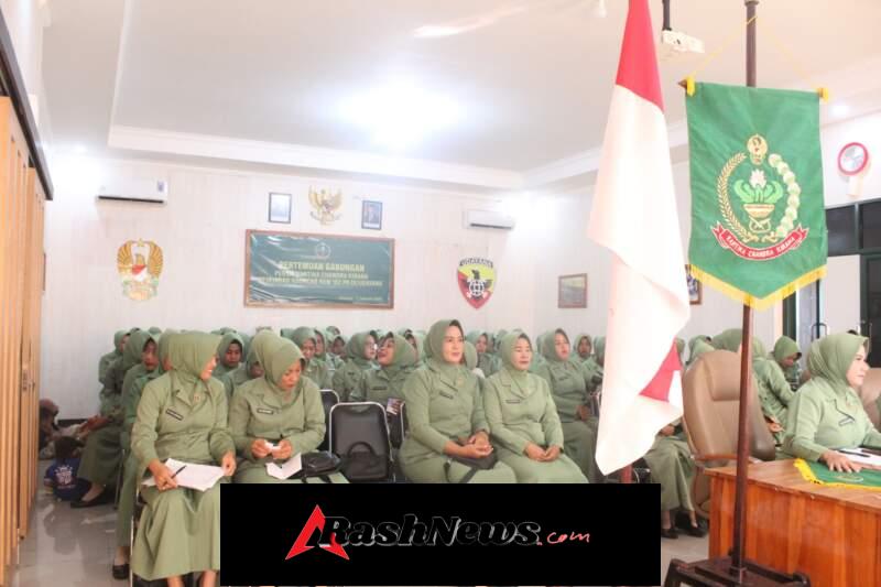 Persit KCK Cabang XLIV Kodim 1628/Sumbawa Barat Ikuti Vicon Pertemuan Gabungan Koorcab Rem 162/WB