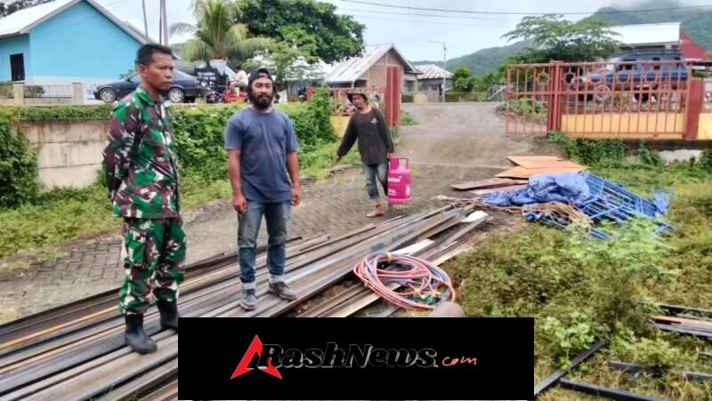 TNI Pastikan Pembangunan KDKMP di Manemeng Berjalan Aman dan Lancar