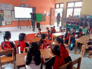 Koramil Dawan Gencarkan Pembelajaran Matematika Metode Gasing Di Sekolah