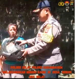 Minggu Kasih Polsek Selat dilaksanakan di BD. Sebudi Desa Sebudi, Kec. Selat.