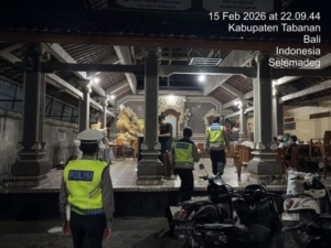 Polsek Selemadeg Intensifkan Patroli Malam Jelang Nyepi dan Idulfitri 2026