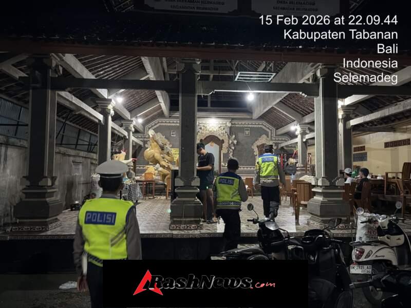 Polsek Selemadeg Intensifkan Patroli Malam Jelang Nyepi dan Idulfitri 2026