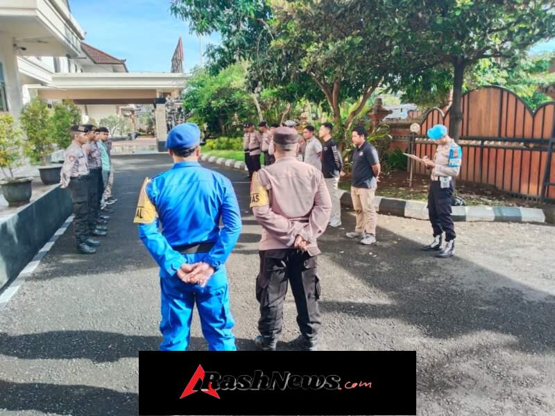 Laksanakan Tugas Piket Mako, Sat Lantas Polres Karangasem Ikuti Serah Terima Tugas Jaga