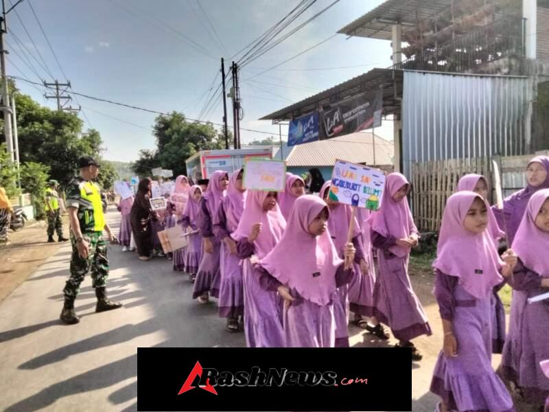 Murid dan Guru Rumah Qur’an Al-Liwa Semarakkan Pawai Tarhib Ramadhan