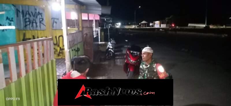 Patroli Malam Koramil 1628-04/Poto Tano, Situasi Kecamatan Poto Tano Terpantau Kondusif