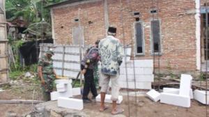 Kunjungan Wasev Dongkrak Semangat Personil Satgas TMMD di Lokasi Pembangunan