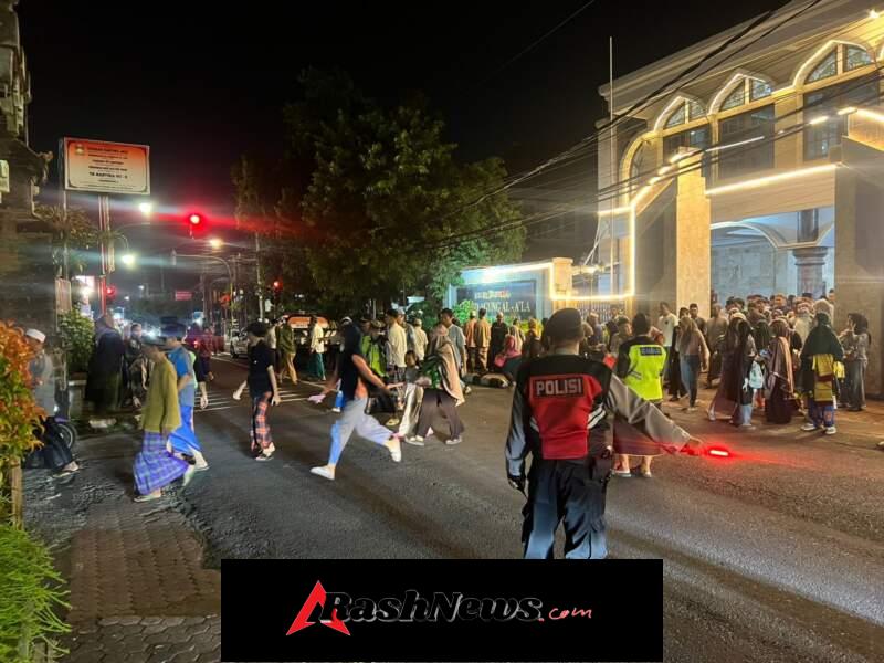 Pengamanan Sholat Tarawih di Masjid Agung Al-Ala Gianyar Berlangsung Aman dan Kondusif
