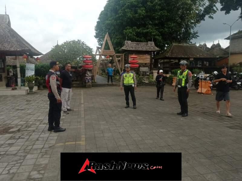Pantau Kunjungan Wisatawan, Pawas Polsek Bangli Sambangi Desa Wisata Penglipuran
