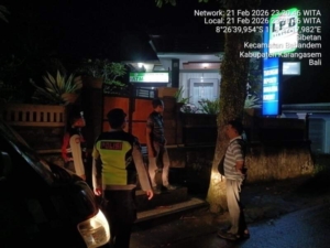 Blue Light Patrol Polsek Bebandem: Pastikan Malam Minggu Masyarakat Karangasem Aman dan Kondusif