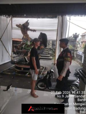 Samapta Polsek Mengwi Laksanakan Patroli Dialogis Jaga Kondusifitas Wilayah