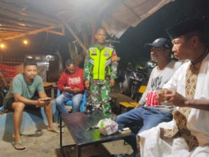 Apel Pengecekan Personil Koramil 1608-04/Woha Awali Patroli Siskamling di Wilayah Teritorial