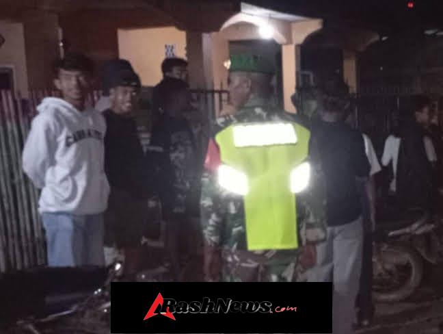 Babinsa Patroli dan Ronda Malam Perkuat Keamanan Desa Binaan