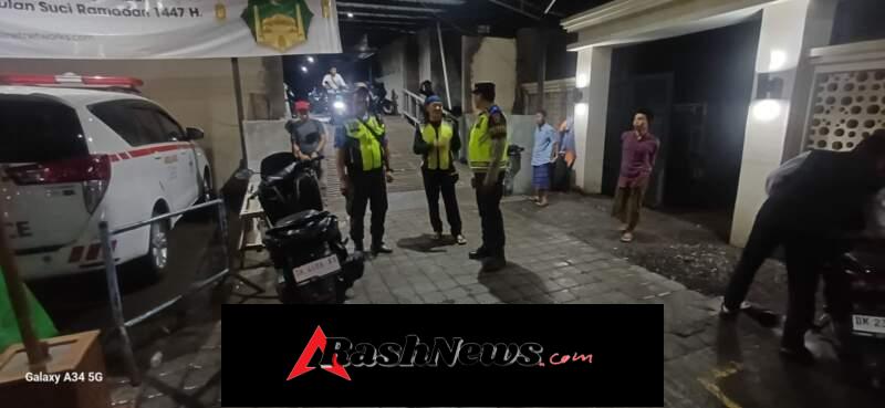 Polsek Kuta Utara Ploting  Personel Amankan Sholat Taraweh