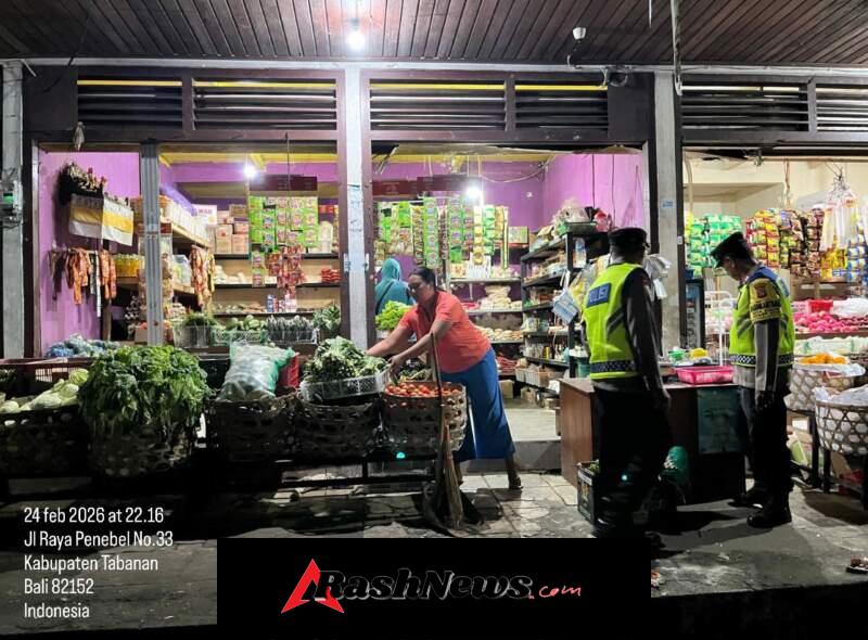 Cegah terjadinya Kriminalitas pada malam hari, Polsek Penebel laksanakan Patroli Blue Light