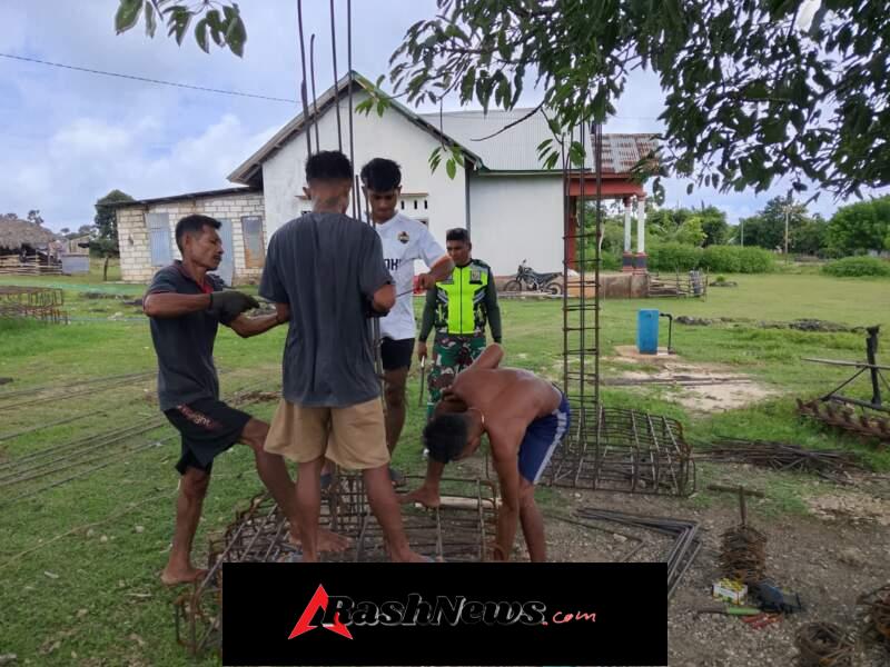 Keamanan dan Kelancaran Pekerjaan KDKMP Desa Oelolot Terjamin Berkat Pengawasan Babinsa