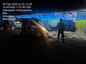 Cegah Gangguan Kamtibmas Malam Hari, Polsek Bebandem Intensifkan Blue Light Patrol