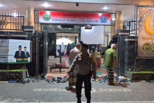 Bhabinkamtibmas Sumerta Kauh Atensi Sholat Taraweh di Yayasan Madya Nurussalam, Situasi Aman dan Kondusif