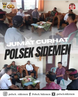 Polsek Sidemen Gelar Jumat Curhat di Kantor Camat Sidemen