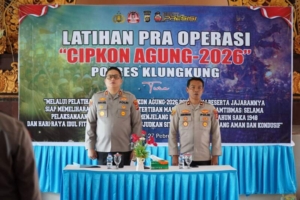 Polres Klungkung Gelar Lat Pra Ops Cipkon Agung 2026 Jelang Idul Fitri dan Nyepi
