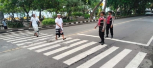 Polsek Dawan Laksanakan Pengamanan di Pura Goa Lawah.