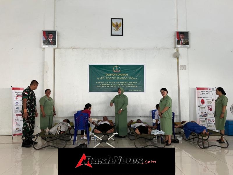 Donor Darah Persit Alor Dalam Rangka HUT Persit