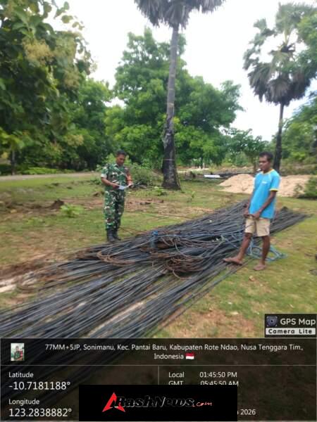 Pengawasan Ketat Babinsa, Material Pembangunan KDKMP Tiba di Desa Sonimanu