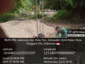 Pengawasan Ketat Babinsa, Pengecoran Pondasi KDKMP Berjalan Aman dan Lancar