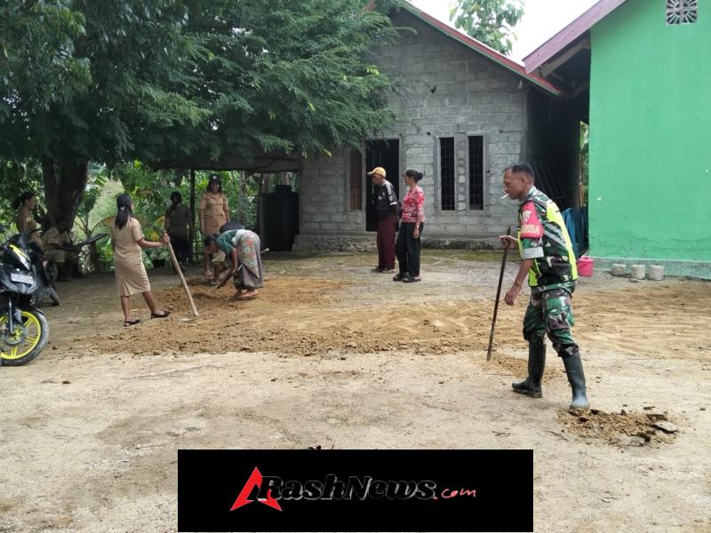 Babinsa Kota Soe Ajak Warga Waspada Cuaca Ekstrem dan Jaga Kamtibmas