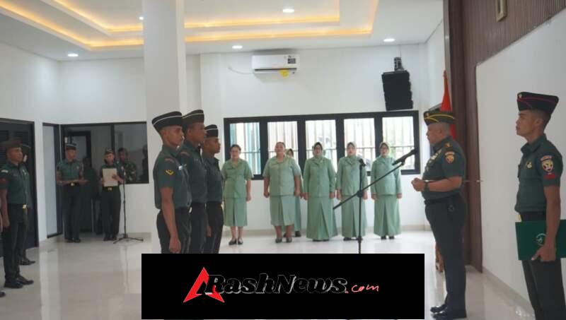 Usai Pendidikan Secaba Reg, Tiga Personel Kodim 1630/Mabar Alih Golongan dan Pindah Satuan